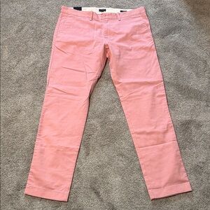 NWT J. Crew Light Pink Cotton Chinos - Straight Leg Slim - 34x32